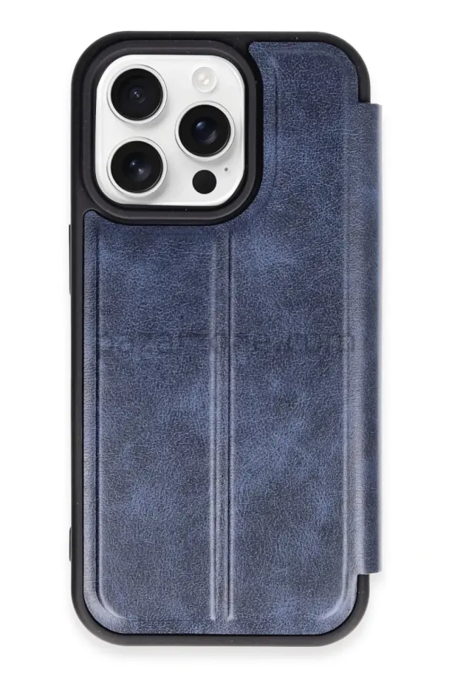 Newface Apple iPhone 14 Pro Kılıf Flip Cover - Lacivert
