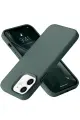 Newface Apple iPhone 12 Kılıf Nano içi Kadife Silikon - Koyu Yeşil