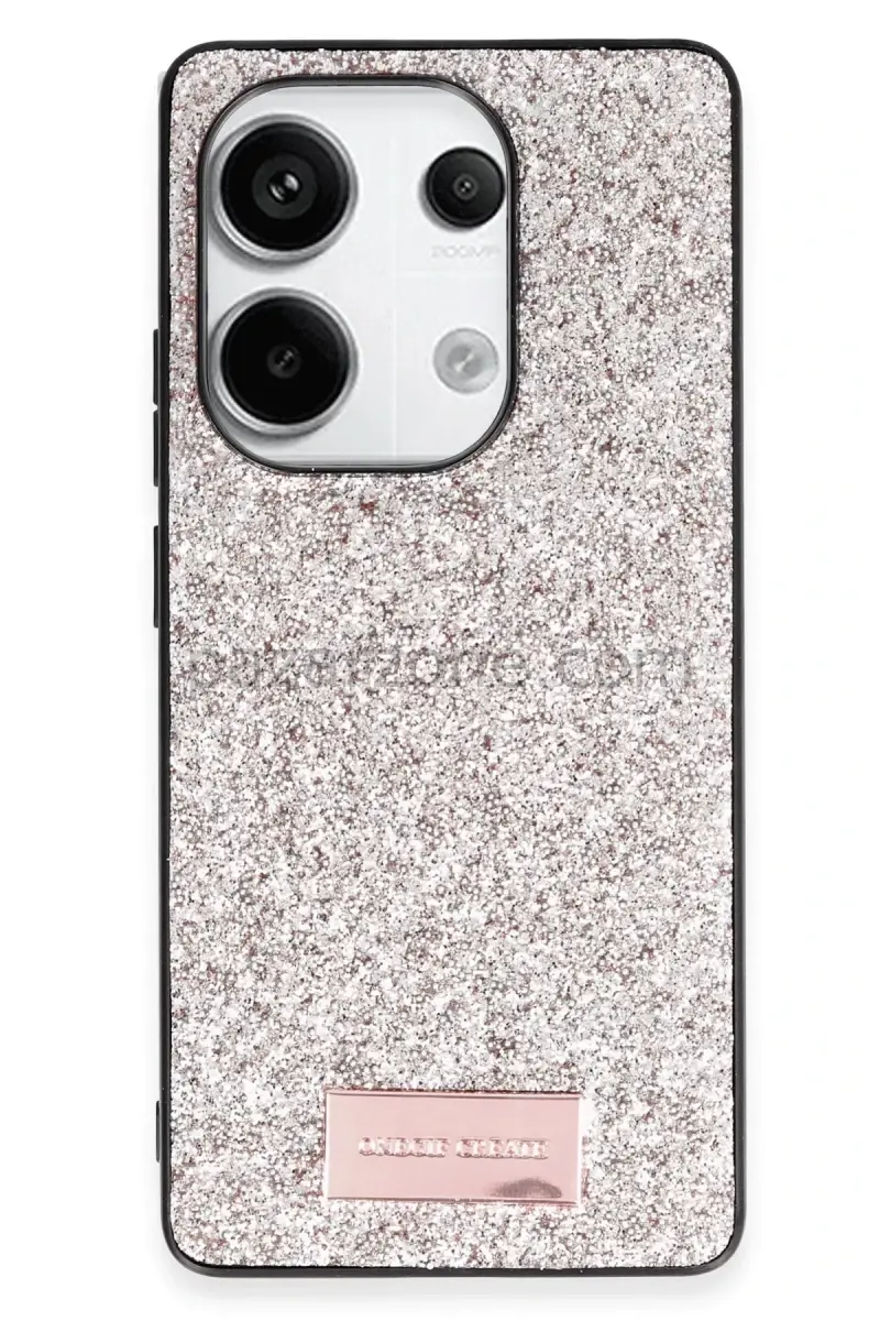Onegif Xiaomi Redmi Note 13 Pro 4G Bright Simli Kapak - Gold