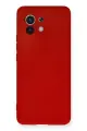 Newface Xiaomi Mi 11 Kılıf Nano içi Kadife Silikon - Kırmızı