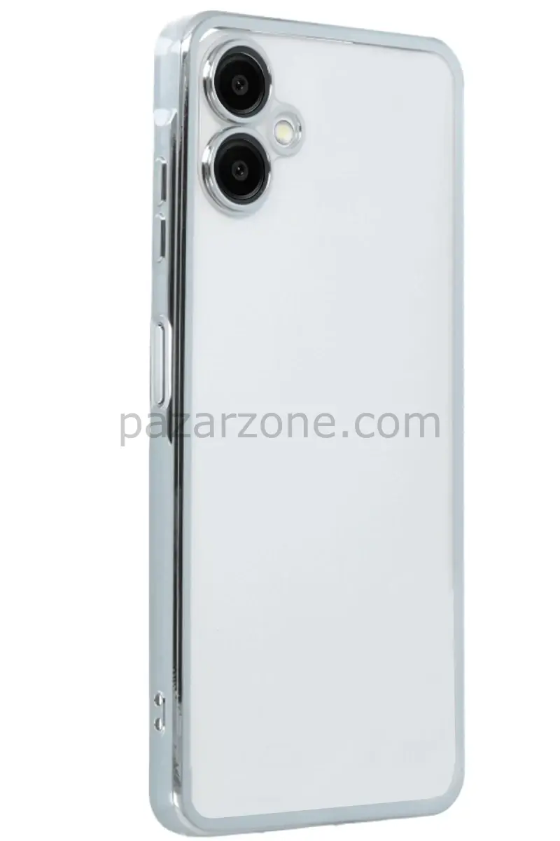Newface Samsung Galaxy A06 Kılıf Razer Lensli Silikon - Gümüş