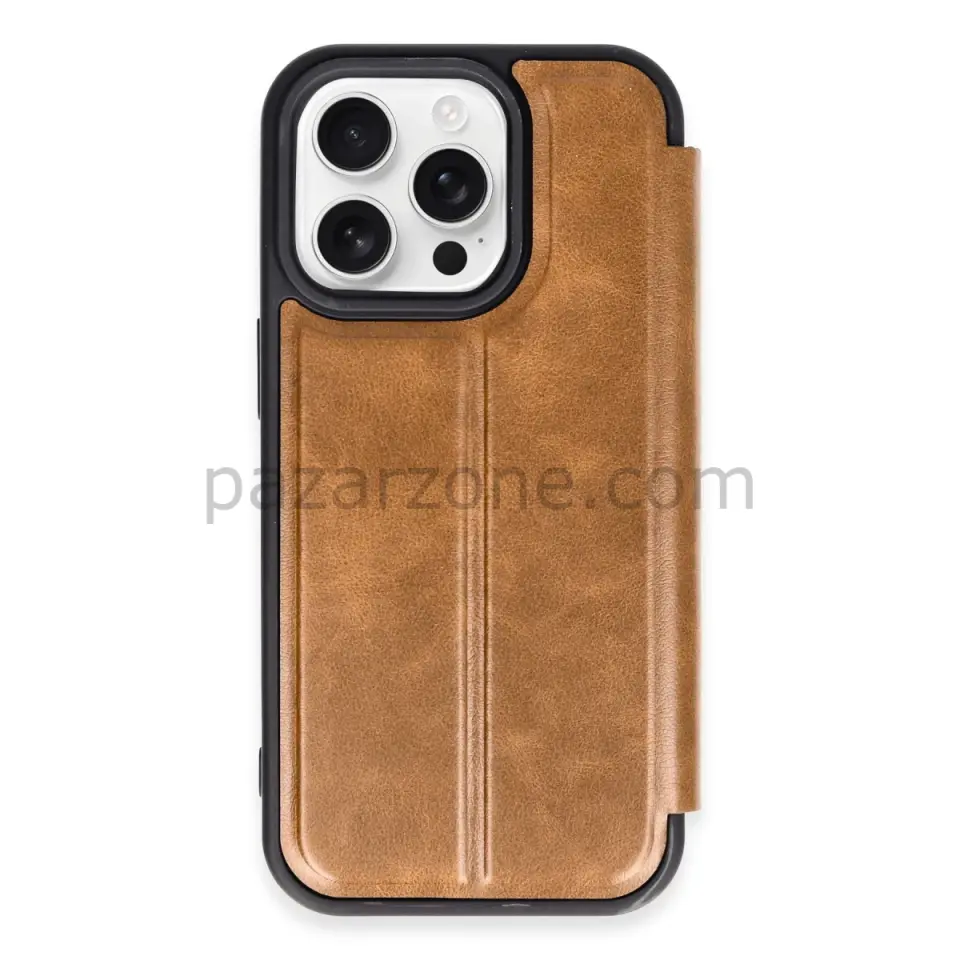 Apple iPhone 14 Pro Kılıf Flip Cover - Taba