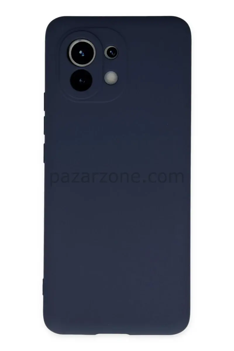 Newface Xiaomi Mi 11 Kılıf Nano içi Kadife Silikon - Lacivert