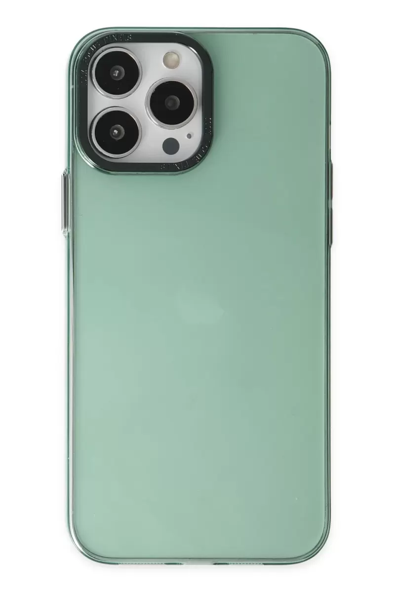 Newface Apple iPhone 13 Pro Kılıf Anka PC Sert Metal Kapak - Yeşil