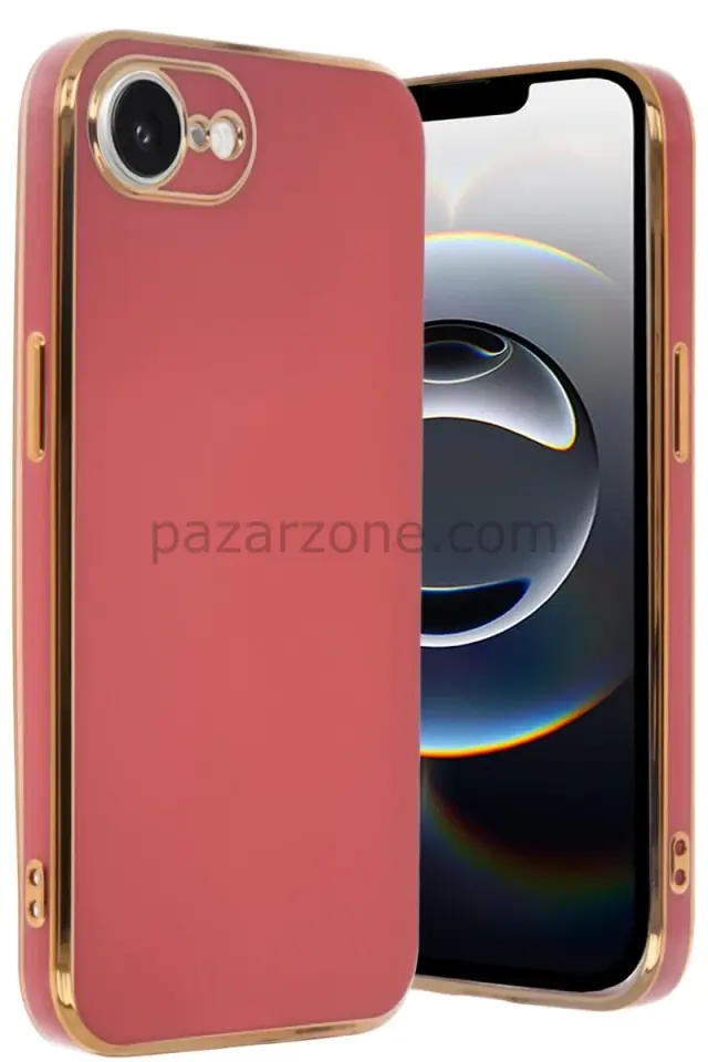 Newface Apple iPhone 16E Kılıf Volet Silikon - Kırmızı