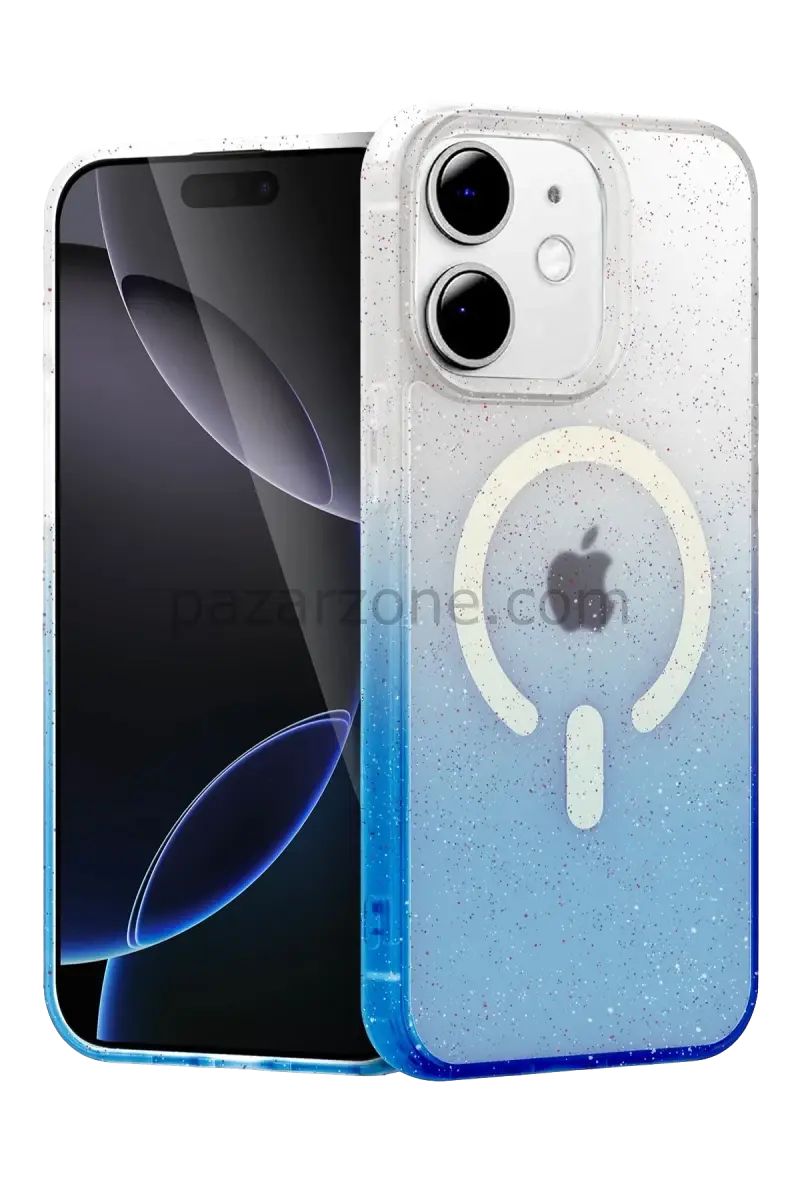 Newface Apple iPhone 11 Pummel Shiny Magsafe Kapak - Mavi