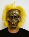 Wild Skull - Bakır Kafatası Sarı Saçlı İskelet Maske