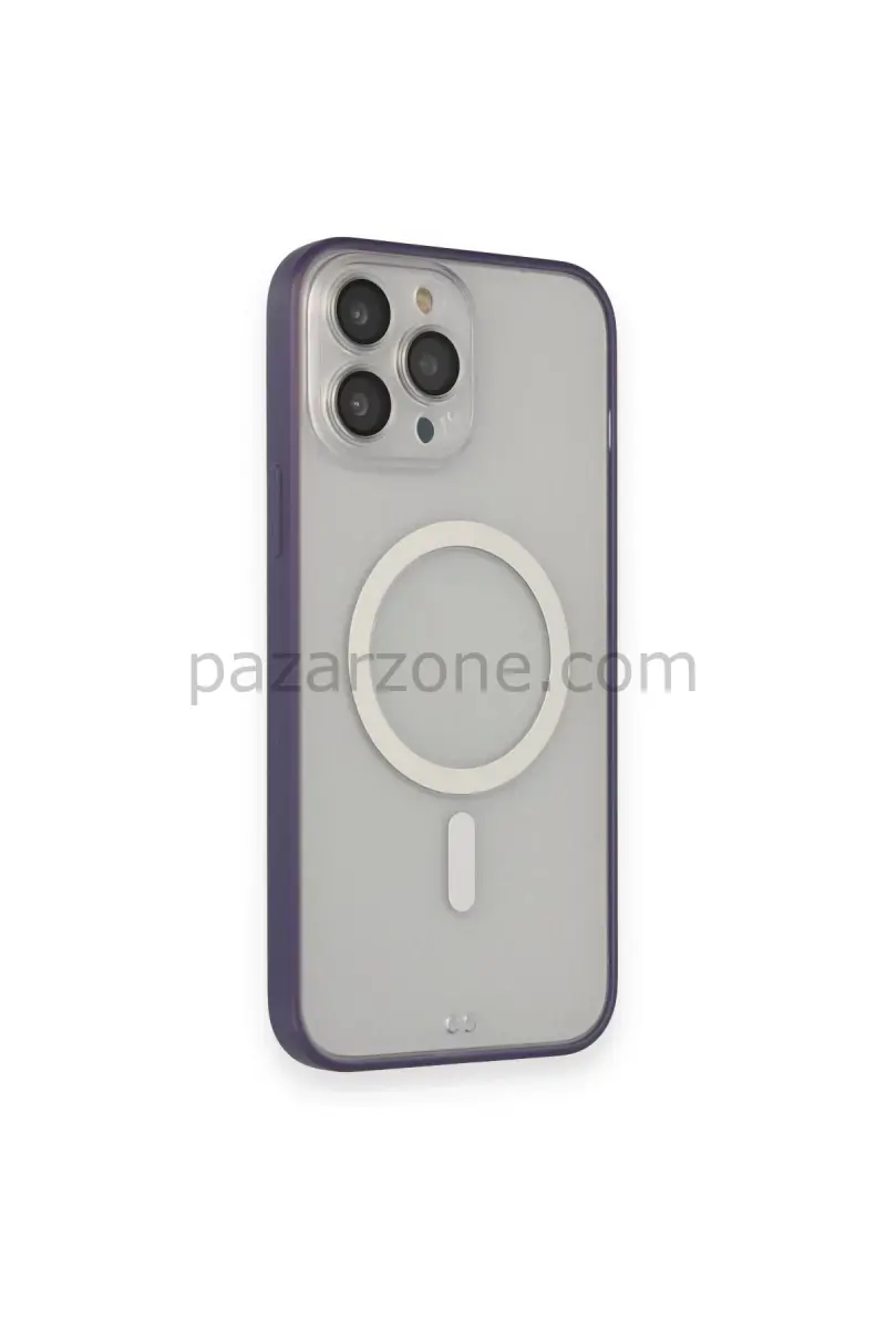 Newface Apple iPhone 14 Pro Kılıf Grand Magneticsafe Kapak - Mor