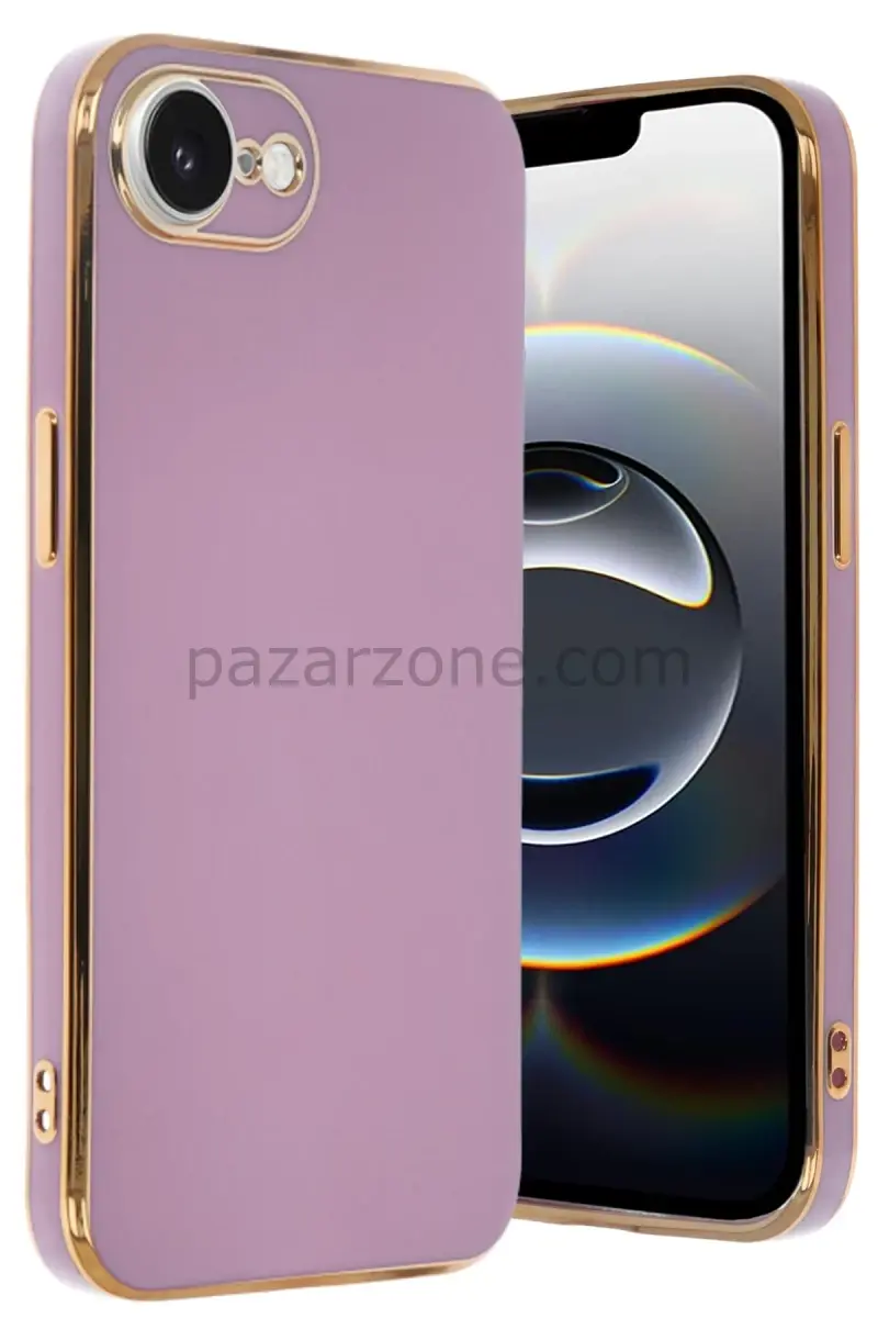 Newface Apple iPhone 16E Kılıf Volet Silikon - Mor