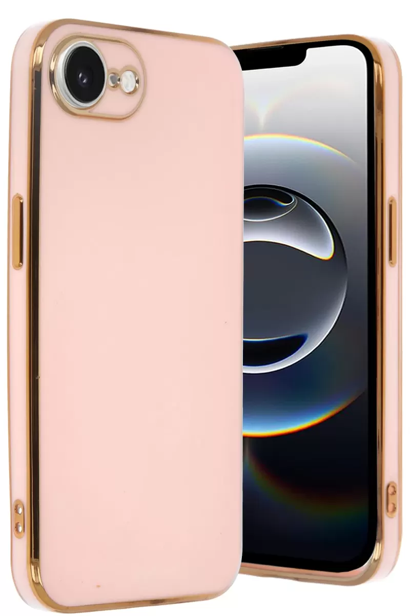 Newface Apple iPhone 16E Kılıf Volet Silikon - Pembe