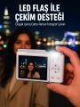 Beyaz 4K Video Kayıtlı 48 MP Dijital Fotoğraf Makinesi Otomatik Odaklama