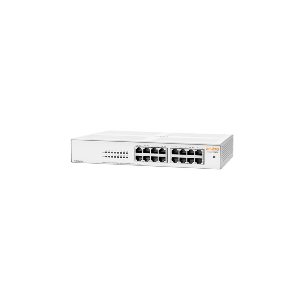 HP Aruba Instant On, R8R47A, 1430-16G, 16Port, GigaBit, Yönetilemez, Masaüstü Switch