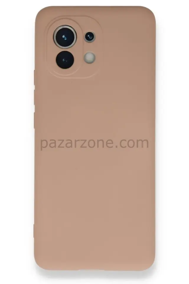 Newface Xiaomi Mi 11 Kılıf Nano içi Kadife Silikon - Pudra