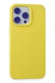 Newface Apple iPhone 15 Pro Max Kılıf Nano içi Kadife Silikon - Sarı