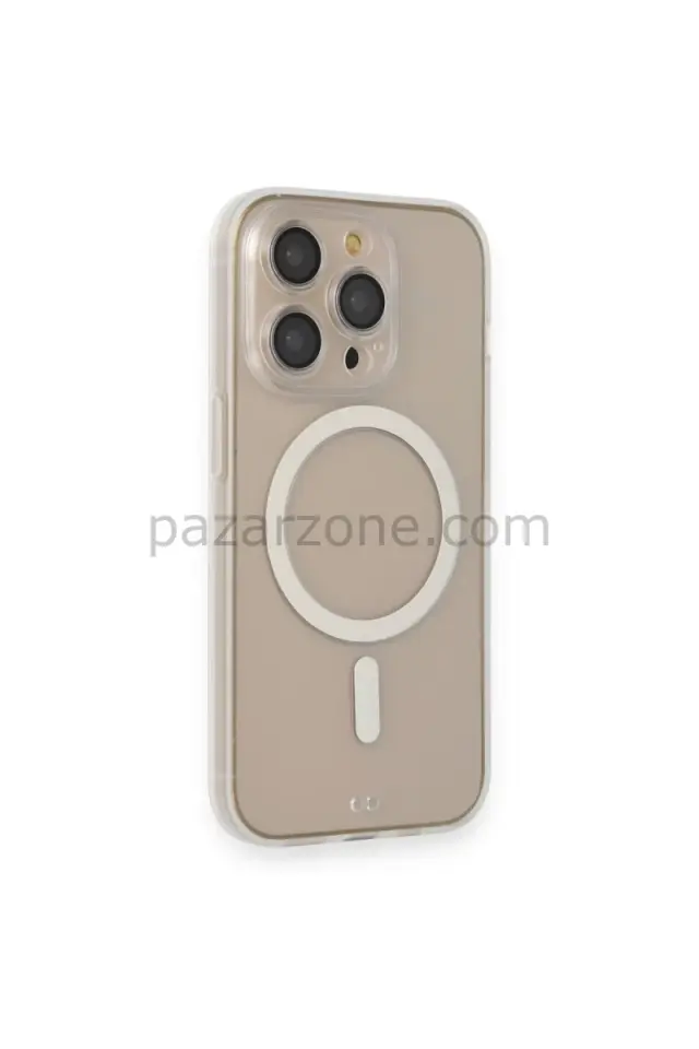Newface Apple iPhone 14 Pro Kılıf Grand Magneticsafe Kapak - Şeffaf