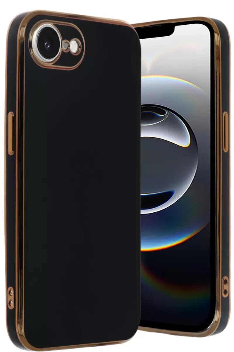 Newface Apple iPhone 16E Kılıf Volet Silikon - Siyah