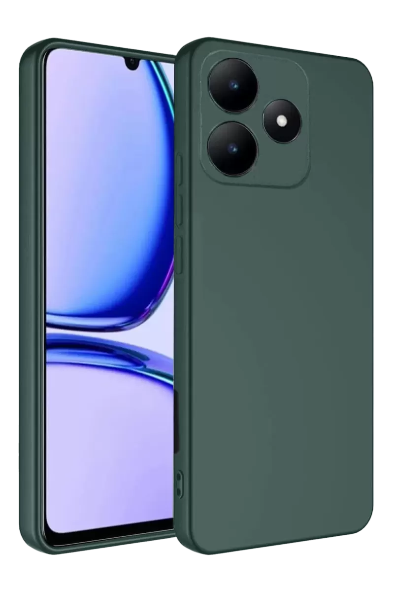 Newface Realme C61 Kılıf First Silikon - Koyu Yeşil
