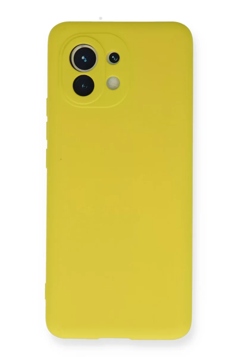Newface Xiaomi Mi 11 Kılıf Nano içi Kadife Silikon - Sarı