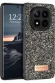 Onegif Xiaomi Redmi Note 14 Pro 4G Bright Simli Kapak - Gümüş