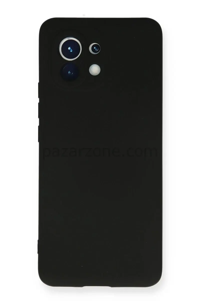 Newface Xiaomi Mi 11 Kılıf Nano içi Kadife Silikon - Siyah