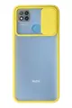 Newface Xiaomi Redmi 9C Kılıf Palm Buzlu Kamera Sürgülü Silikon - Sarı