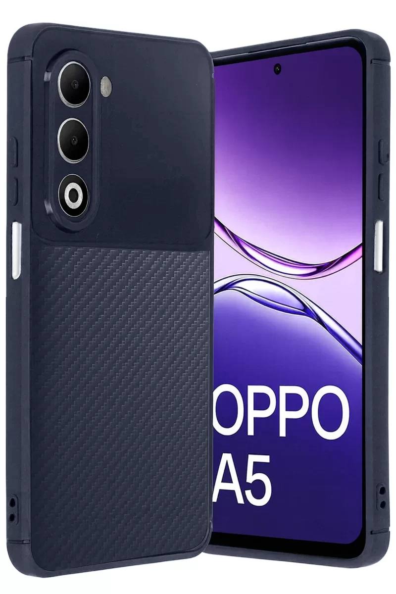 Newface Oppo A5 4G Auto Focus Karbon Kapak - Lacivert