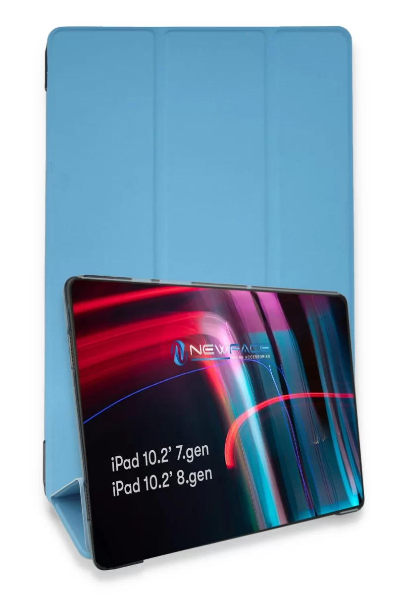 Newface Apple iPad 10.2 (7.nesil) Kılıf Tablet Smart Kılıf - Mavi