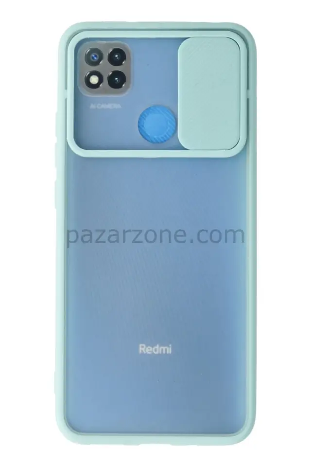 Newface Xiaomi Redmi 9C Kılıf Palm Buzlu Kamera Sürgülü Silikon - Turkuaz