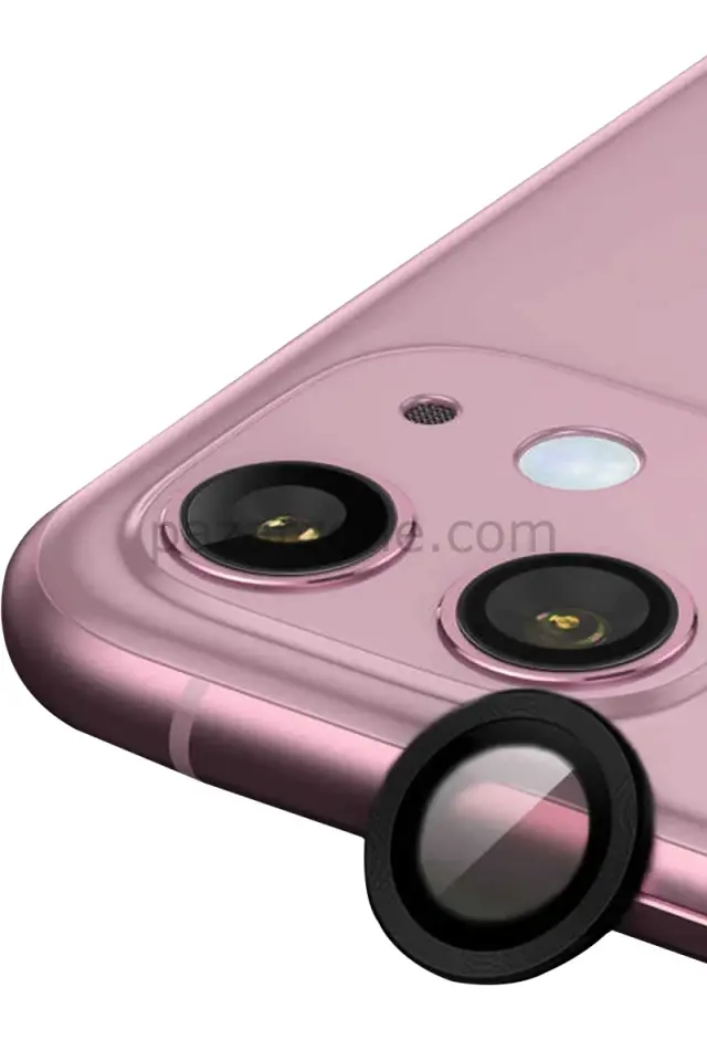Newface Apple iPhone 11 Raze Metal Kamera Lens - Siyah