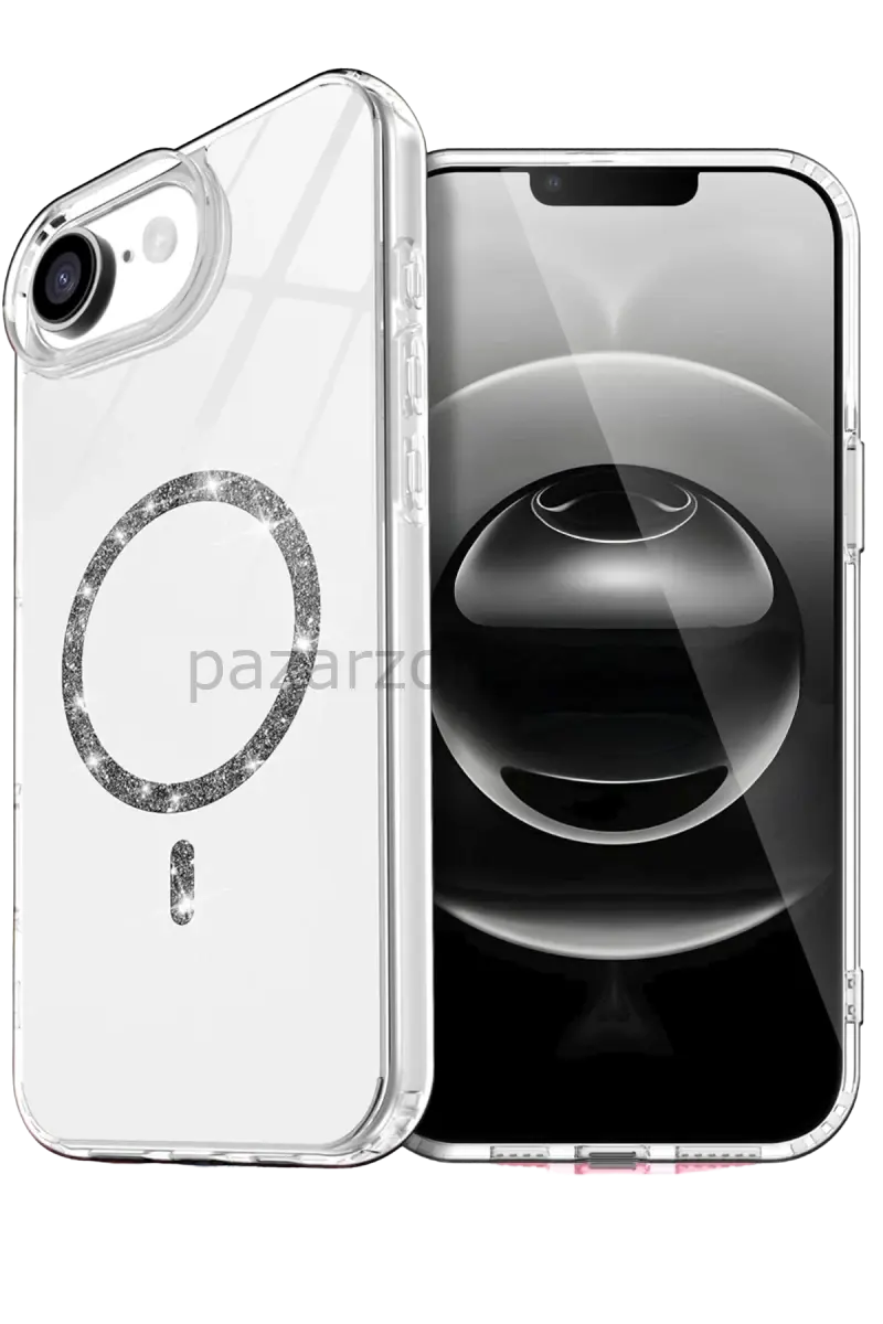 Newface Apple iPhone 16E Live Diamond Magsafe Kapak - Şeffaf