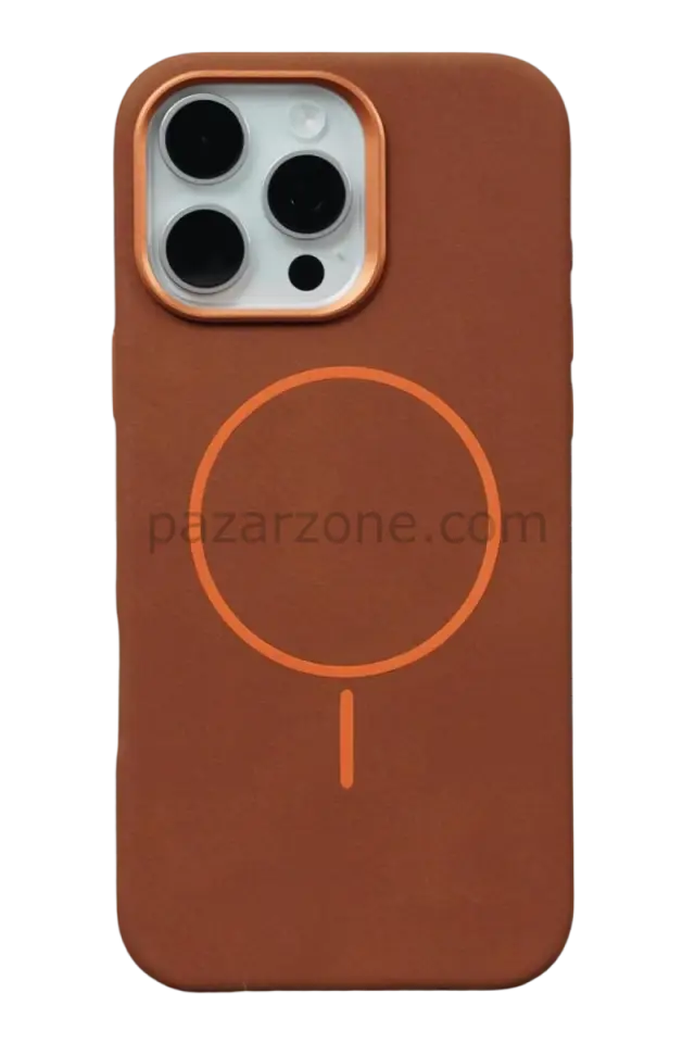 Joko Apple iPhone 16 Pro Max Luno Deri Magsafe Kapak - Kahverengi