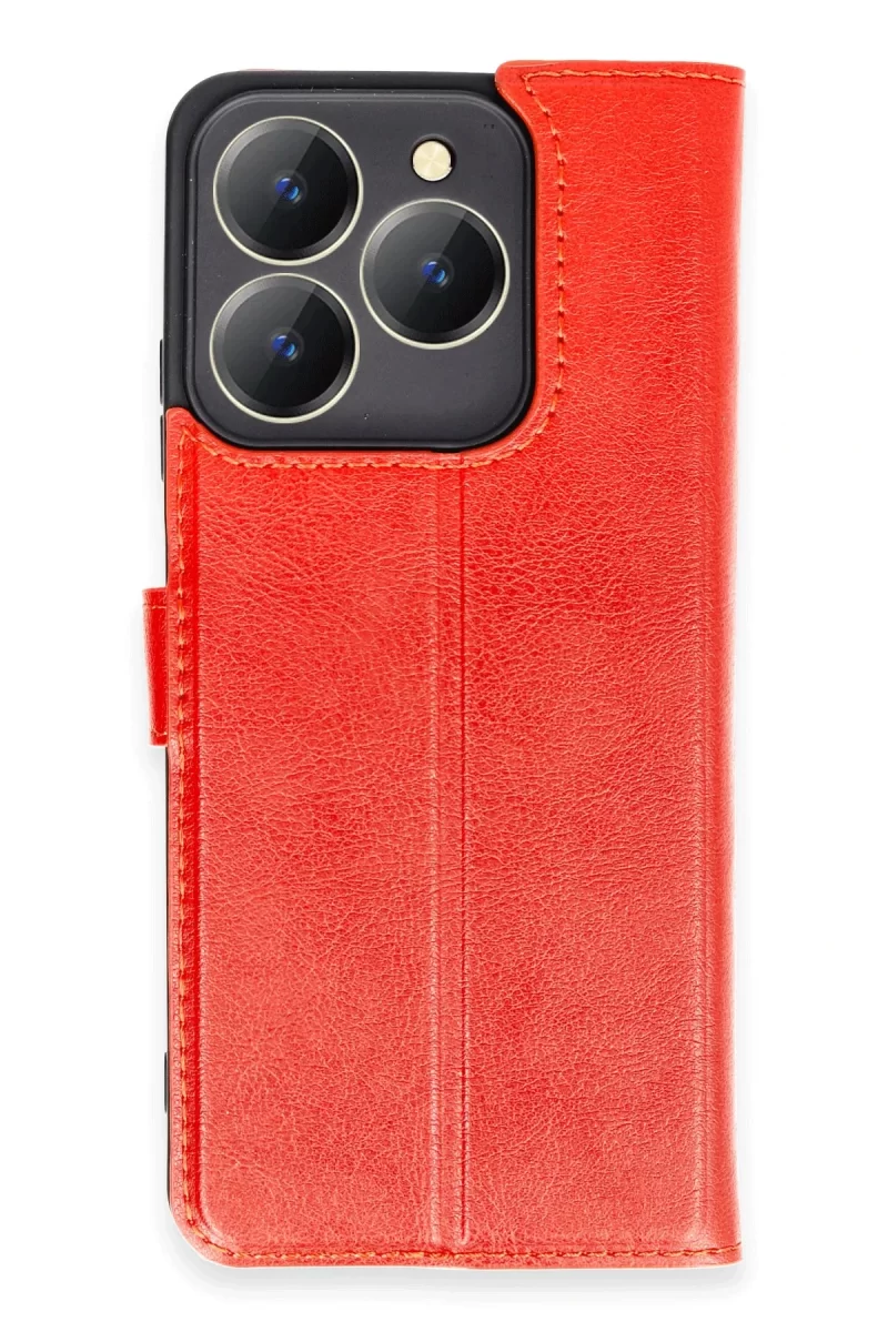 Newface Realme C63 Kılıf Trend S Plus Kapaklı Kılıf - Kırmızı