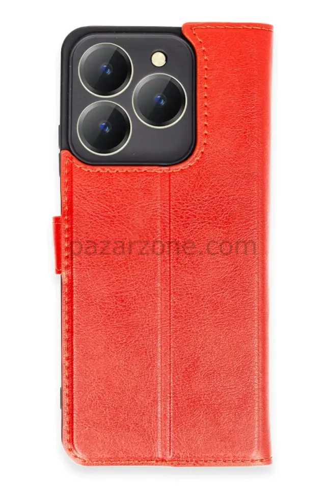 Newface Realme C63 Kılıf Trend S Plus Kapaklı Kılıf - Kırmızı