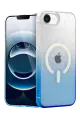Newface Apple iPhone 16E Pummel Shiny Magsafe Kapak - Mavi