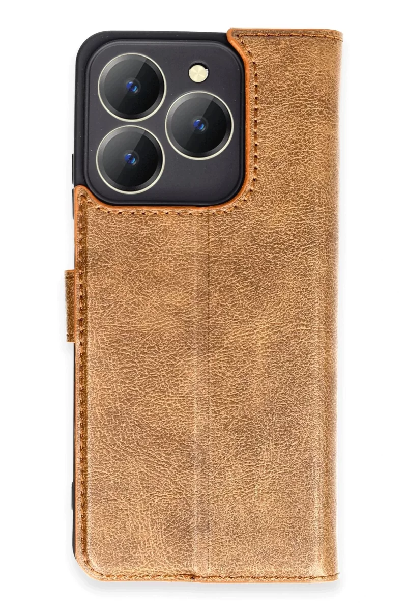 Newface Realme C63 Kılıf Trend S Plus Kapaklı Kılıf - Taba