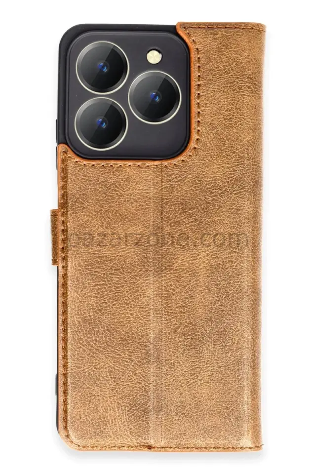 Newface Realme C63 Kılıf Trend S Plus Kapaklı Kılıf - Taba