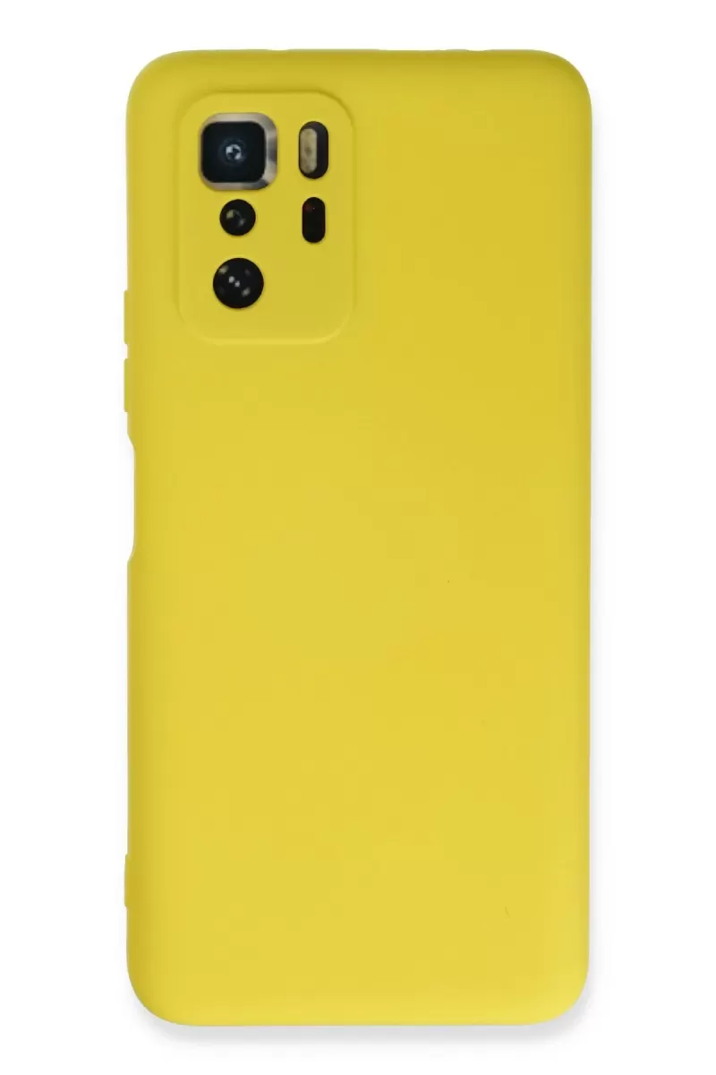 Newface Xiaomi Poco X3 GT Kılıf Nano içi Kadife Silikon - Sarı