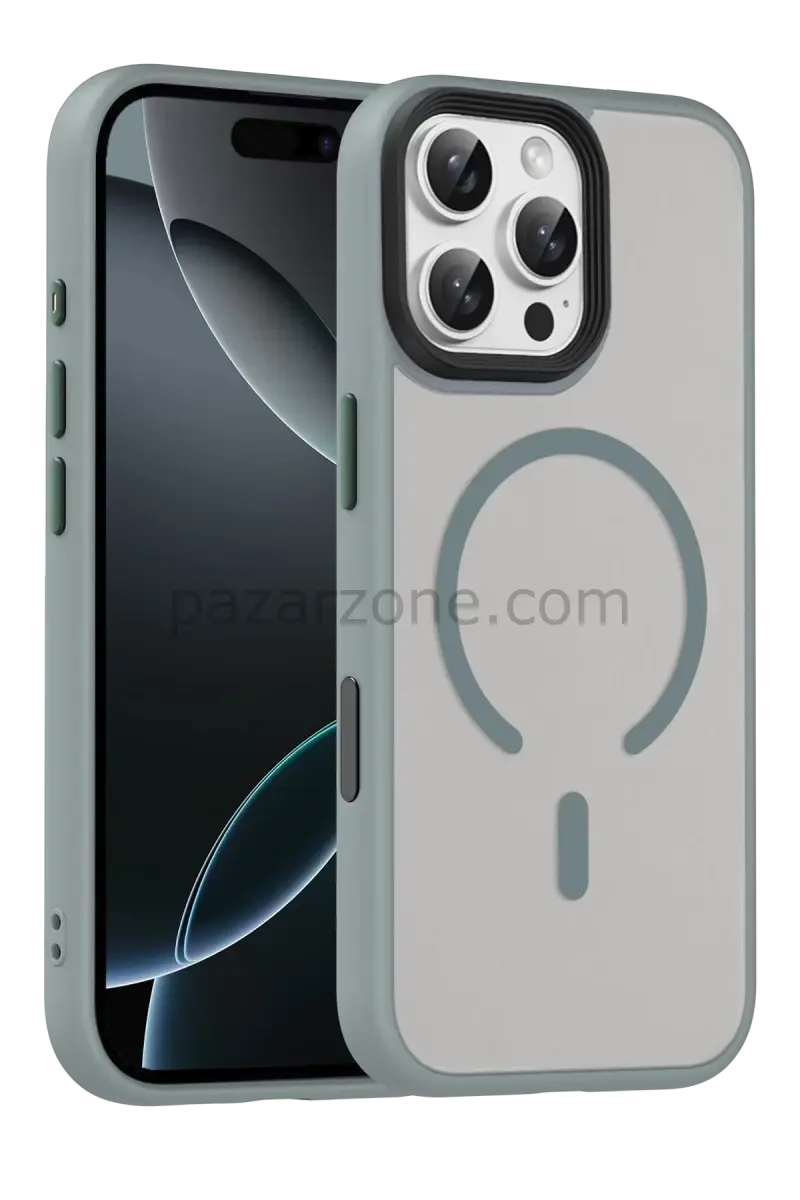 Joko Apple iPhone 16 Pro Max Megane Magsafe Kapak - Titan Gri