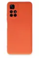 Newface Xiaomi Redmi Note 11T Kılıf Nano içi Kadife Silikon - Turuncu