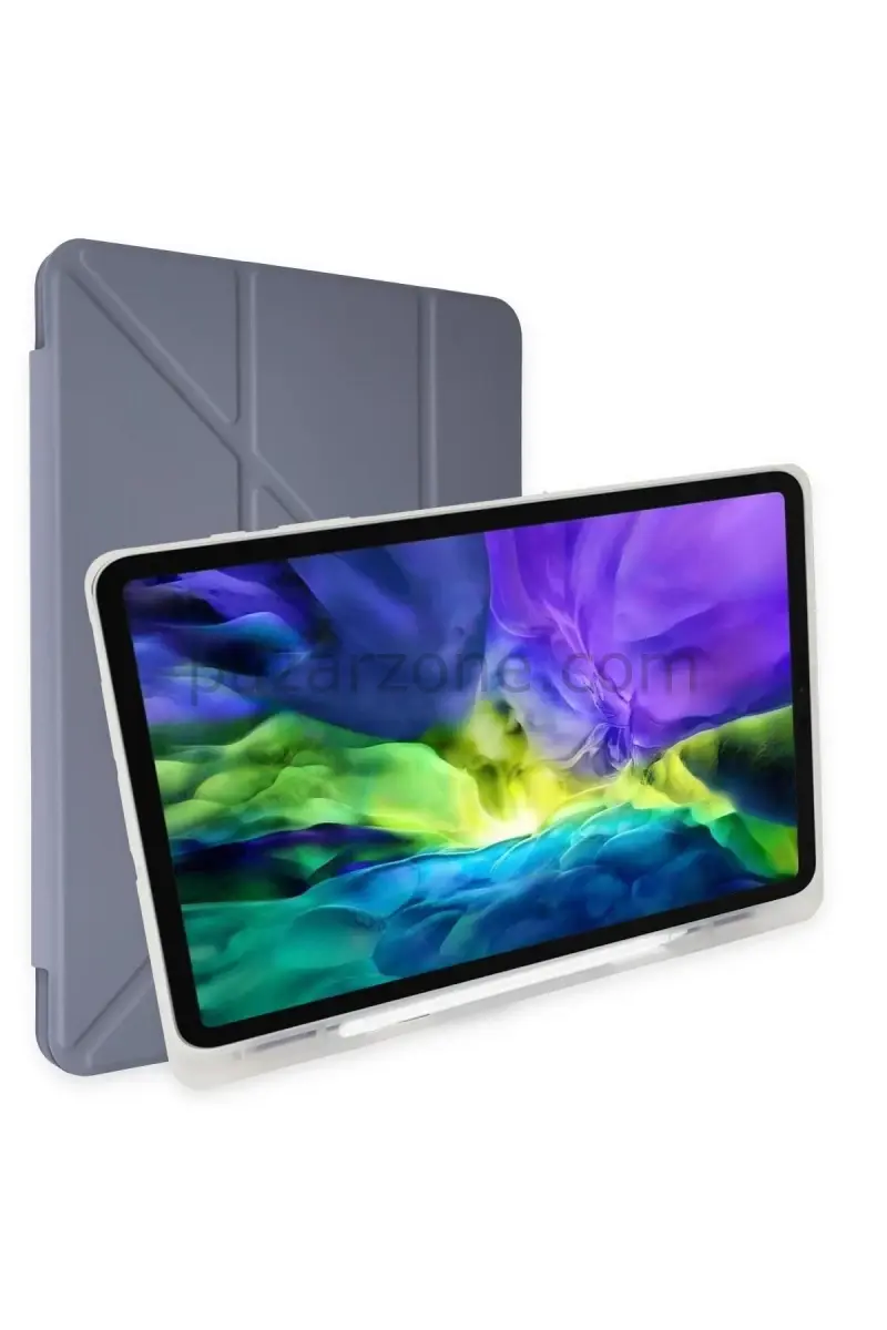 Newface Apple iPad 10.2 (8.nesil) Kılıf Kalemlikli Mars Tablet Kılıfı - Lavender
