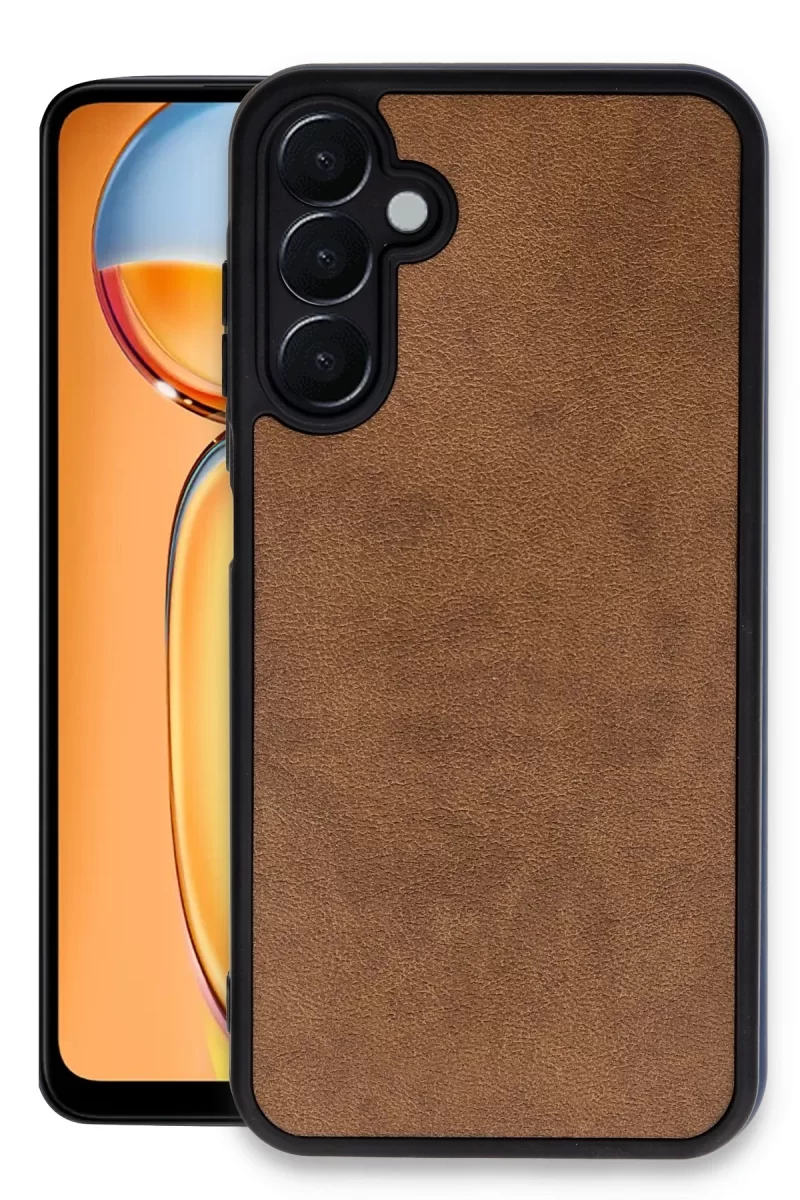 Newface Samsung Galaxy A25 5G Kılıf Aras Deri Kapak - Taba