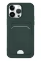 Newface Apple iPhone 14 Pro Kılıf Kelvin Kartvizitli Silikon - Koyu Yeşil