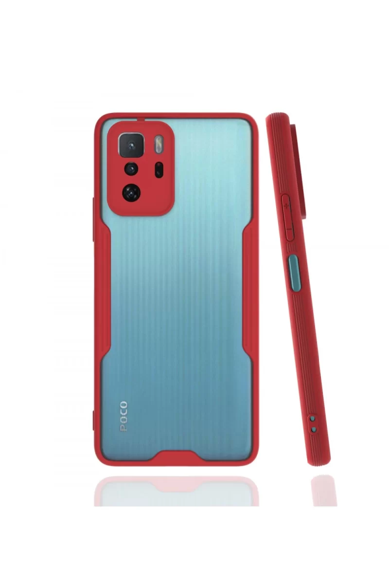 Newface Xiaomi Poco X3 GT Kılıf Platin Silikon - Kırmızı