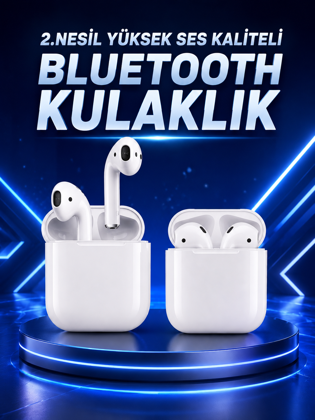 2.Nesil Yeni Model TWS Bluetooth Kulaklık Dokunmatik Kontrol Yüksek Ses Kaliteli