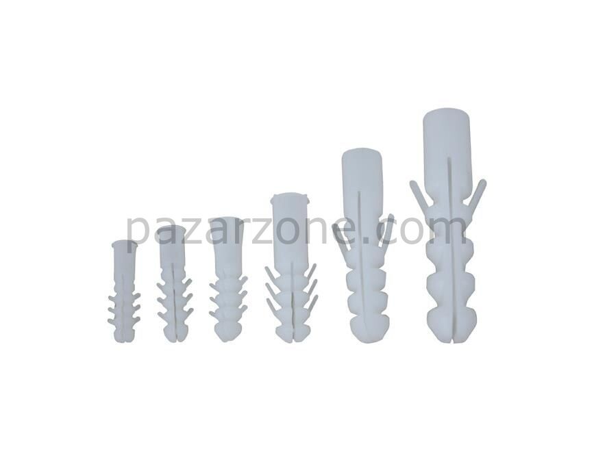 Plastik Dubel Beyaz 8 mm ( 100 Adet )