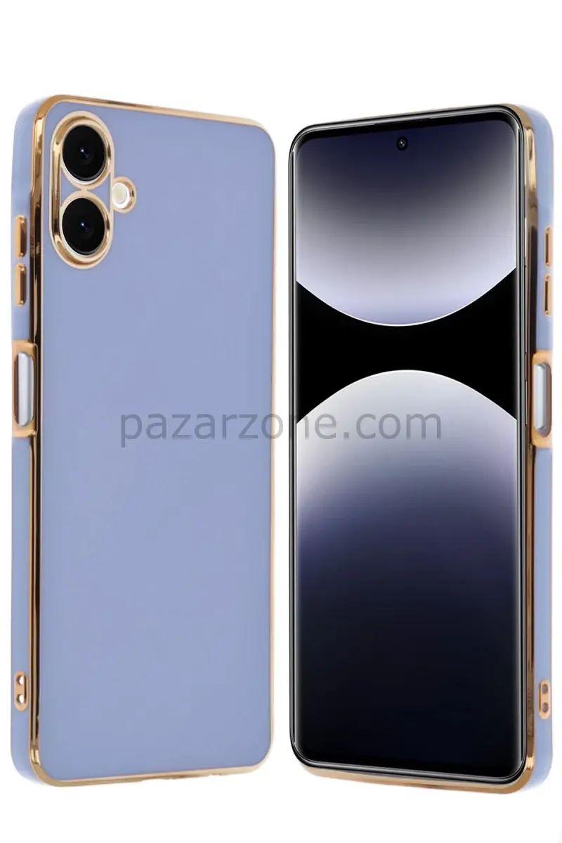 Newface Samsung Galaxy A06 Kılıf Volet Silikon - Mavi
