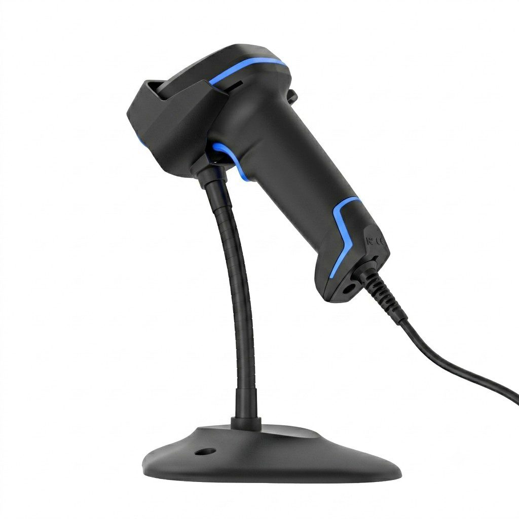 Tiwox VS-50, EL Tipi, 2D Karekod, USB Kablolu, Endüstriyel Barkod Okuyucu (Stand Ünitesi ile birlikte)