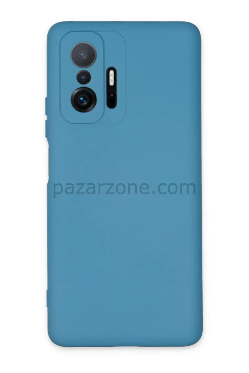Newface Xiaomi Mi 11T Pro Kılıf Nano içi Kadife Silikon - Mavi
