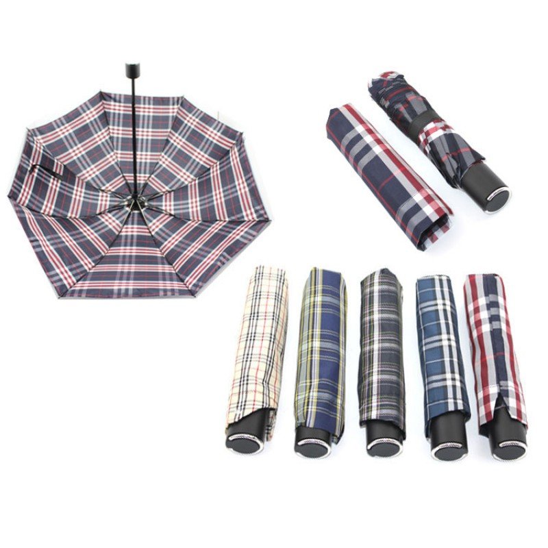 Ekose Desenli Katlanabilir Şemsiye