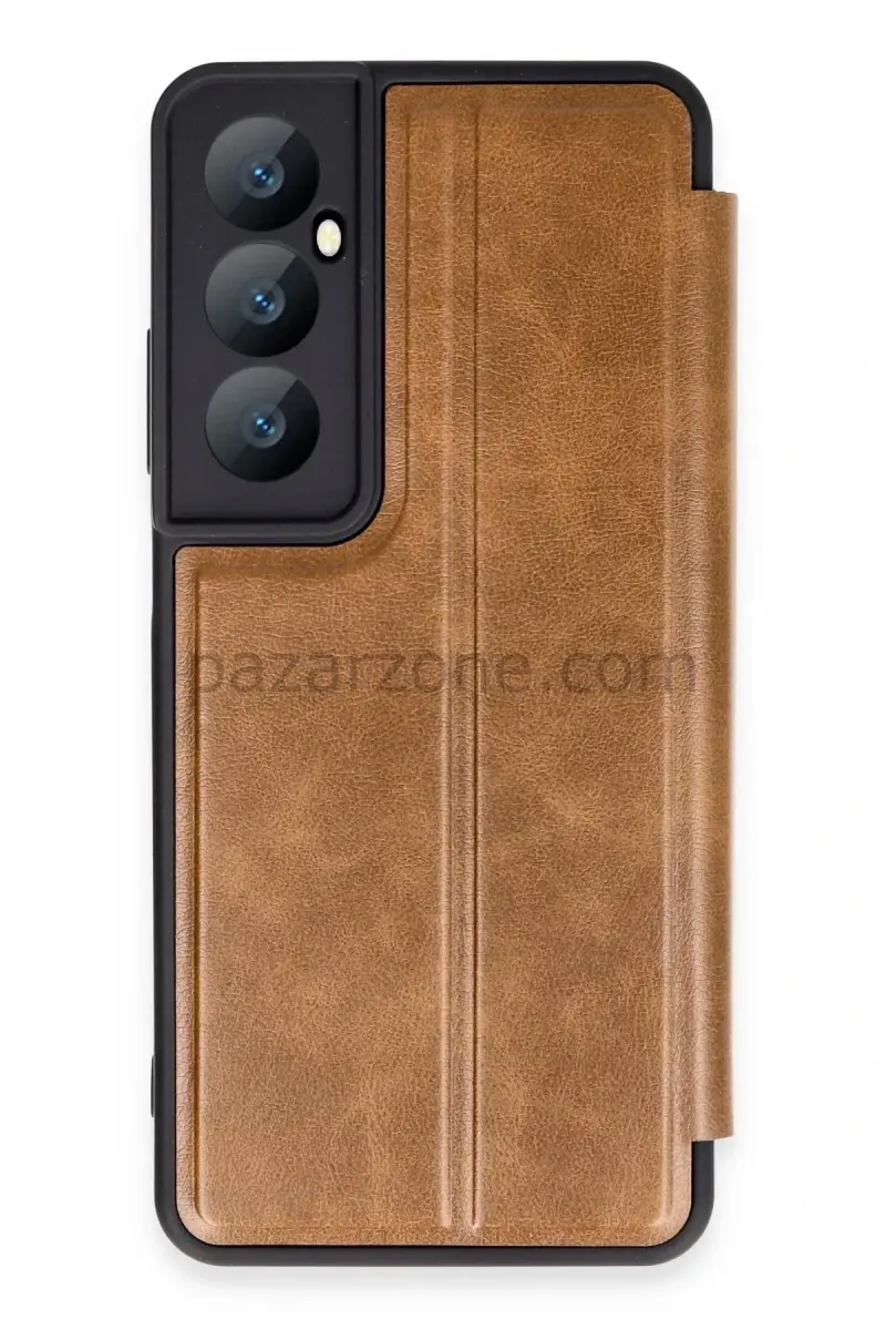 Newface Realme C65 Kılıf Flip Cover - Taba